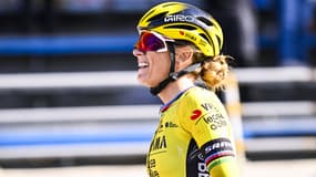 La Française Pauline Ferrand Prévot lors de sa victoire sur Paris-Roubaix, 12 avril 2025