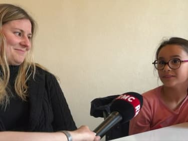 Maud et sa fille Noéline ont alerté "RMC s'engage avec vous" sur l'absence d'un prof de braille itinérant dans la Sarthe