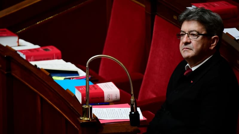 Jean-Luc Mélenchon à l'Assemblée nationale le 4 juillet 2017.