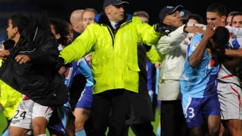 Le chaos règne entre Havrais et Ajacciens, le 29 novembre 2009