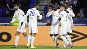 Les joueurs de l'OL face à Brest en Coupe de la Ligue, le 8 janvier 2020