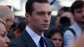 Jordan Bardella au Mondial de l'automobile à Paris le 16 octobre 2024 