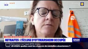 Réforme des retraites: l'écluse d'Ottmarsheim occupée par les grévistes