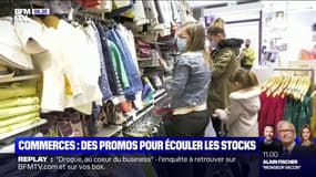 Pour écouler les stocks au moment de la réouverture, les commerces font des promotions
