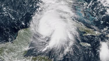 Image satellite du puissant ouragan Michael, qui a frappé les Caraïbes en octobre 2018.