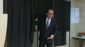 François Hollande a voté à Tulle ce dimanche matin. 