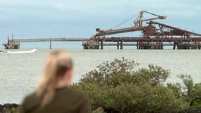 Les quais de Port Hedland, avant l'arrivée du cyclone de catégorie 5 Zelia, le jeudi 13 février, en Australie.