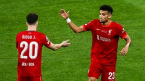 Diogo Jota et Luis Diaz avec Liverpool en 2022.