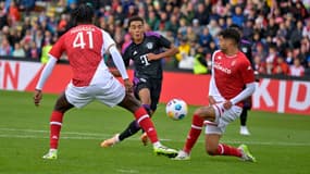 Jamal Musiala avec le Bayern Munich lors d'un amical contre Monaco, le 7 août 2023
