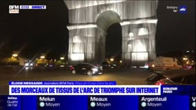 Paris: des morceaux du tissus de l'Arc de Triomphe vendus sur internet