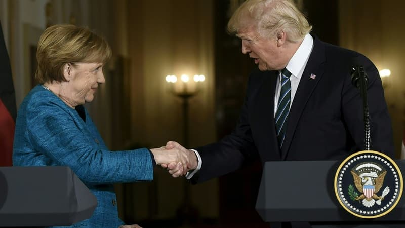 Angela Merkel, chancelière allemande, et Donald Trump, président des États-Unis