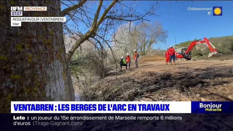 Ventabren: les berges de l'Arc rénovées pour faire face au risque d'inondation