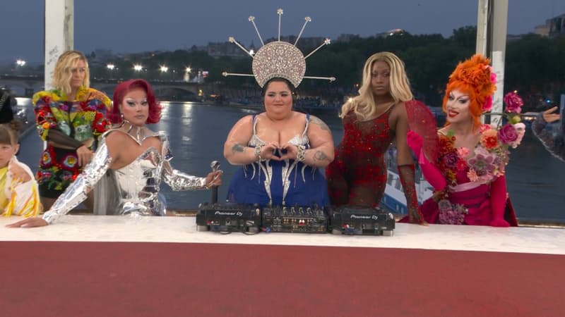 La DJ Barbara Butch à la cérémonie d'ouverture des Jeux olympiques
