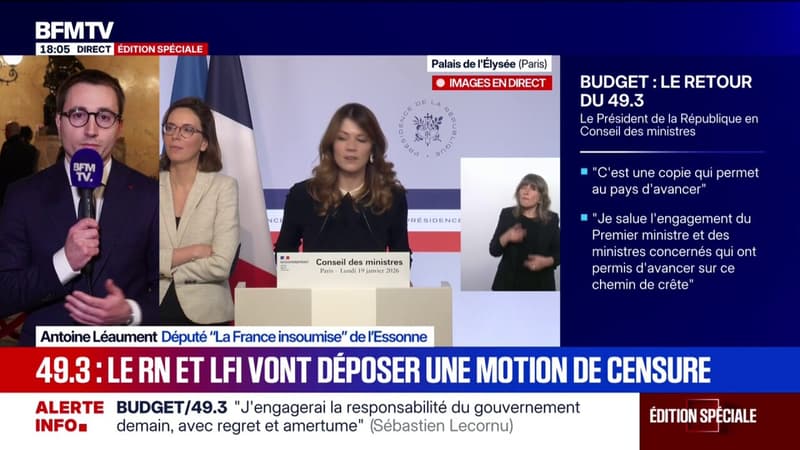 Budget/49.3: "Où exactement peut-on faire des économies dans notre pays?", s'interroge le député LFI Antoine Léeaument
