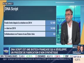 Thomas Ybert (DNA Script): DNA Script souhaite trouver un nouveau moyen de stocker les données informatiques sur l'ADN synthétique - 21/01