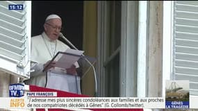 Gênes: le Pape a eu une pensée pour les victimes