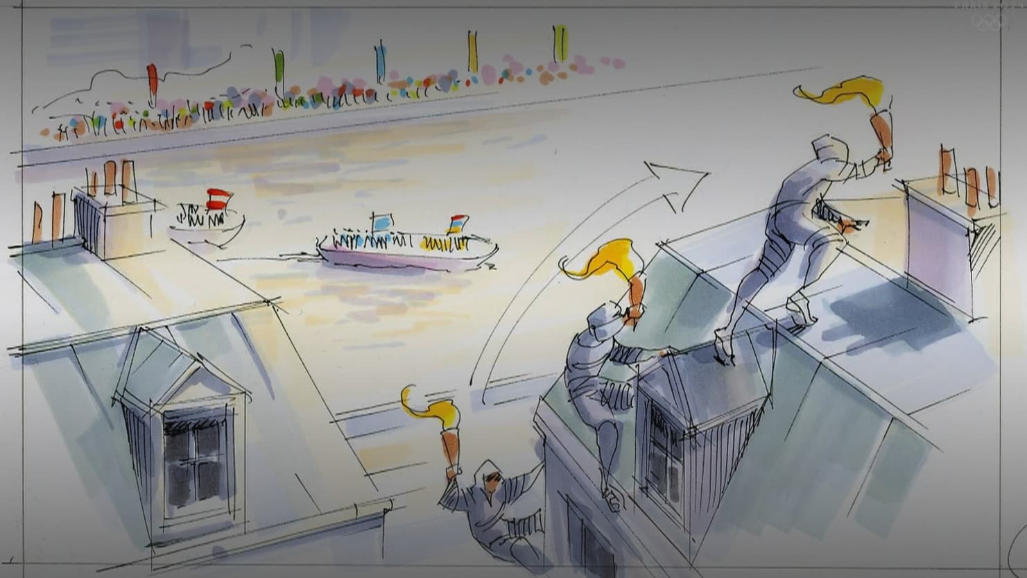 Des images du storyboard de la cérémonie d'ouverture des Jo de Paris 2024.