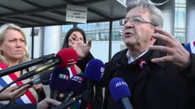 Jean-Luc Mélenchon près de la Gare de Lyon le 18 octobre 2022 