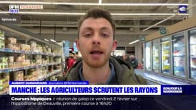 Manche: les agriculteurs mènent des actions dans les supermarchés