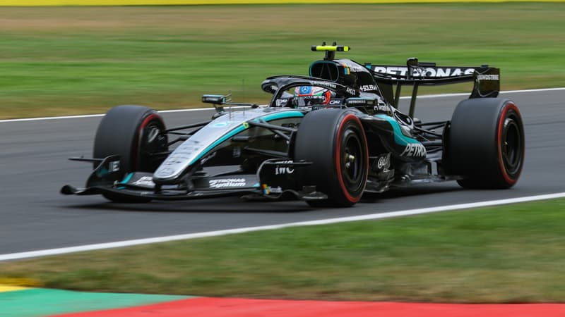 La Mercedes de Kimi Antonelli sur le circuit de Spa Francorchamps le 18 juillet 2026 2322237