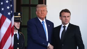 Donald Trump et Emmanuel Macron le 24 février 2025 à la Maison Blanche