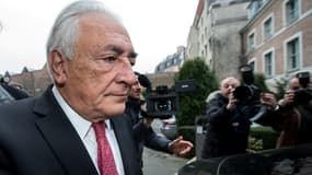 Dominique Strauss-Kahn, jeudi, avant d'entamer sa dernière audience au procès du Carlton de Lille.