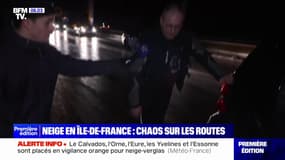 "C'est une patinoire": les images d'une nuit de galère sur les routes d'Île-de-France à cause de la neige et du verglas