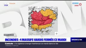 Var: quatre massifs forestiers fermés ce mardi face au risque d'incendie