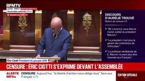 Éric Ciotti (UDR): “Ce dernier gouvernement n’est pas celui du redressement, c'est celui du renoncement”