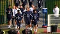 Les joueurs de l'équipe de France à Clairefontaine