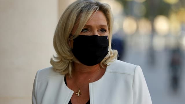 La présidente du Rassemblement national Marine Le Pen à Paris, le 22 septembre 2020