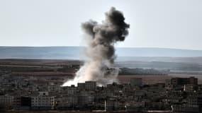 Une frappe de la coalition sur Kobané, en Syrie, en octobre 2014. (photo d'illustration)