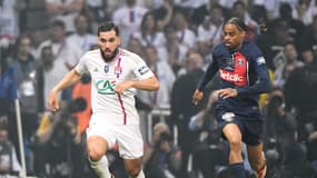 Rayan Cherki et Bradley Barcola, à Lille le 25 mai 2024