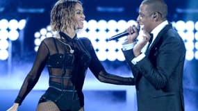 Beyoncé et Jay Z aux Grammy Awards à Los Angeles, en janvier 2014.