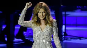 Céline Dion sur la scène du Colosseum à Las Vegas en août 2015