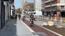 La nouvelle piste cyclable rue Solférino à Lille
