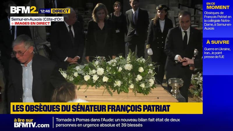 Sébastien Lecornu, Gérard Larcher et Yaël Braun-Pivet rendent un dernier hommage au sénateur François Patriat
