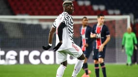 Paul Pogba avec Manchester United contre le PSG, à Paris le 20 octobre 2020
