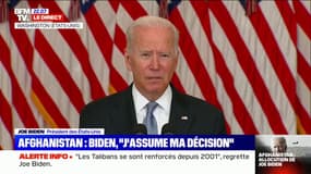 Joe Biden: "Ce qui s'est passé ces dernières semaines a renforcé notre conviction que quitter l'Afghanistan maintenant était la bonne décision"