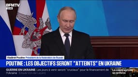"Les objectifs de l'opération militaire spéciale seront sans aucun doute atteints", affirme Vladimir Poutine