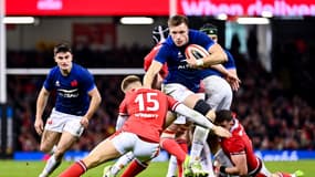 Léo Barré lors de pays de Galles-France (24-45, VI Nations), le 10 mars 2024