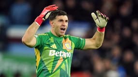 La gardien Emiliano Martinez avec Aston Villa en Ligue des champions, le 12 mars 2025