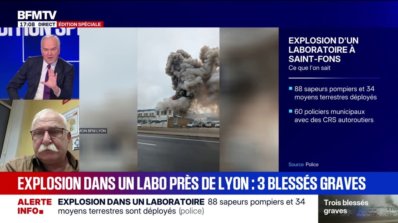 Explosion Labo Explosion d'un laboratoire près de Lyon :