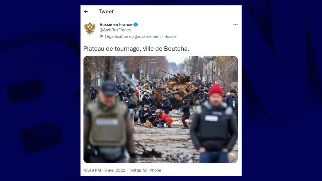 Tweet supprimé de l'ambassade de Russie en France sur le massacre de Boutcha