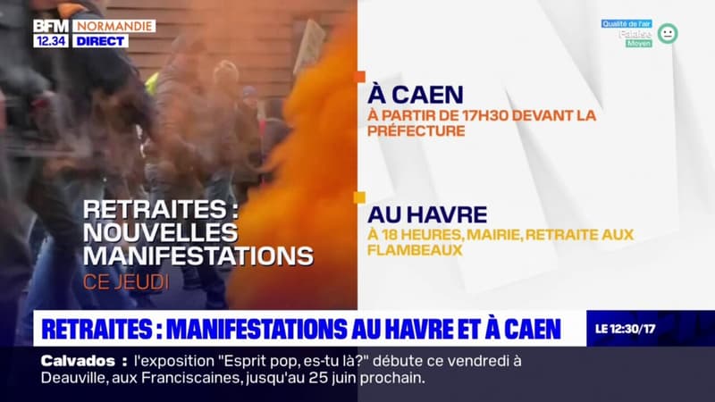 Réforme des retraites: plusieurs manifestations au Havre et à Caen ce jeudi