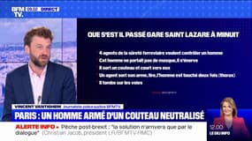 Paris: un homme armé d'un couteau neutralisé cette nuit gare Saint-Lazare