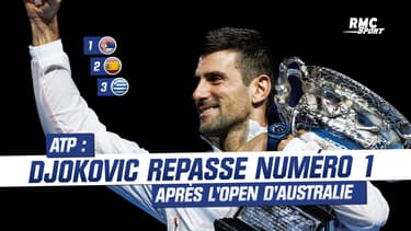 Tennis : Djokovic redevient numéro 1 ATP après sa victoire à l'Open d'Australie