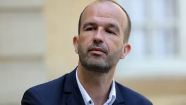 Le coordinateur de La France insoumise, Manuel Bompard, le 6 mai 2025 à Matignon 