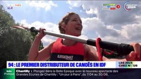Ariane a testé le kayakomat : le 1er distributeur de canoës et paddles d'idf