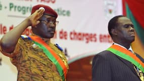 Michel Kafando (Président Burkina Faso) et Isaac Zida (Premier ministre du Burkina Faso)